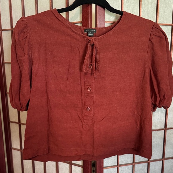 Ann Taylor Tops - Ann Taylor Terracotta Button-Front Blouse